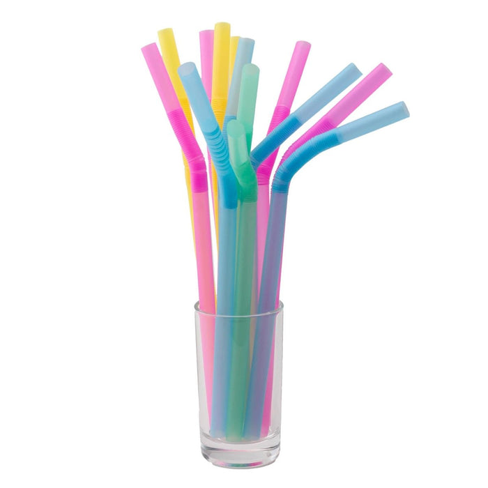 Assorted Flexible Straws - Pack of 25