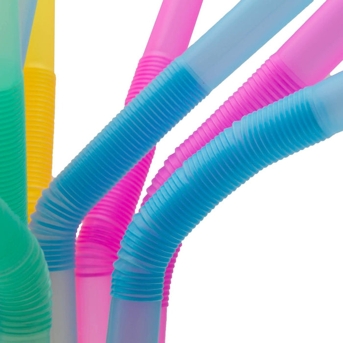 Assorted Flexible Straws - Pack of 25