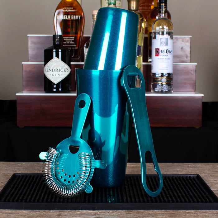 4 Piece Bar Set with V-Rod® - Glitter Teal