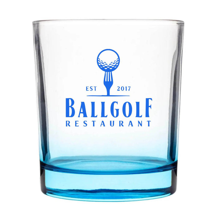 Clear glass with blue accent featuring 'Ballgolf Restaurant' logo on a white background