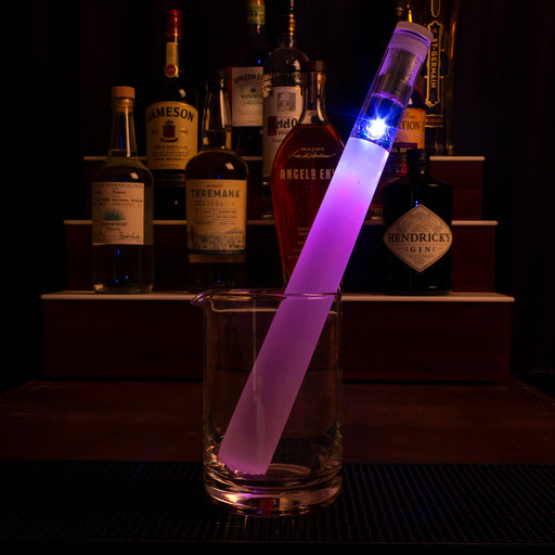 BarConic® Clear Acrylic Muddler with Multicolor LED - 30cm