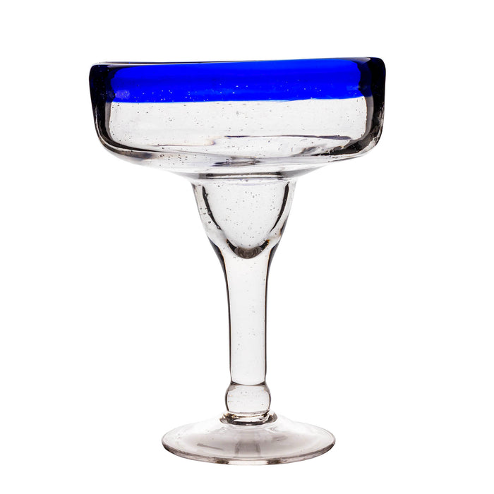 BarConic® Glassware - Blue Rim Margarita Glass - 14 oz