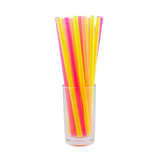 BarConic® 8" Straws - Assorted Neon