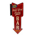 Customizable Vertical Hanging Wooden Arrow Sign Plaque Vintage Bar Theme Handcrafted in the USA