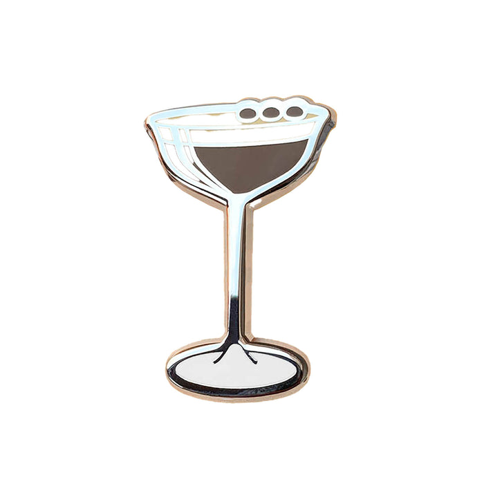 Espresso martini enamel pin