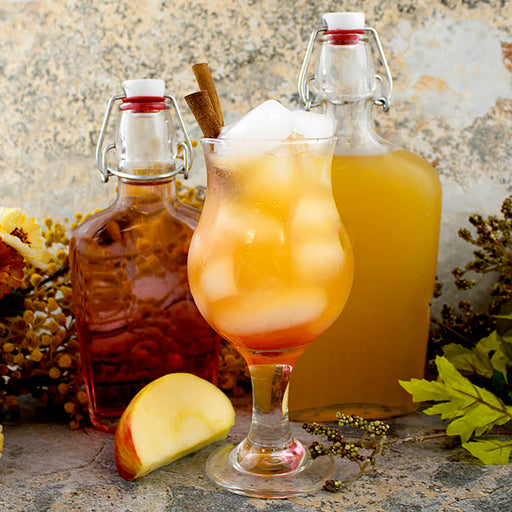 Flask Glass Bottle w/ Swing Top - Available in 8.5 or 17 ounce