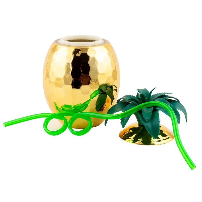 Gold Pineapple Disco Novelty Cup - 28 ounce