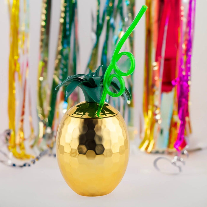 Gold Pineapple Disco Novelty Cup - 28 ounce