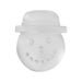 White snowman-shaped container on a white background
