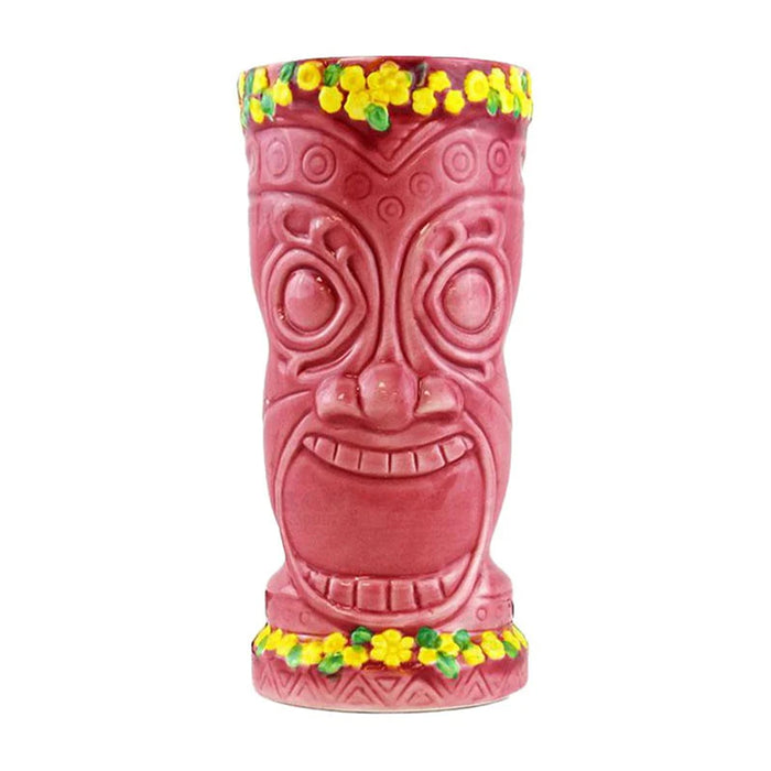 Imprinted BarConic® Tiki Drinkware - Pink Flower Goddess - 12 ounce