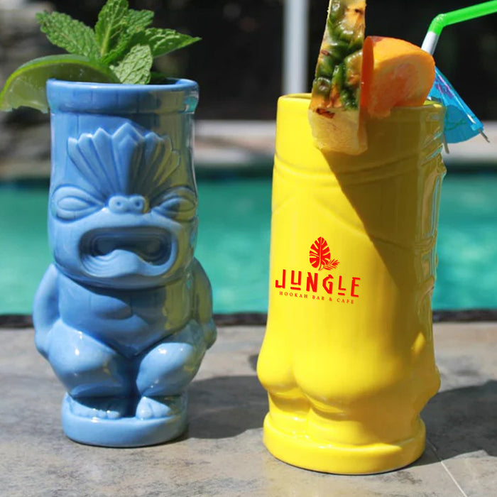 Imprinted BarConic® Tiki Drinkware – Yellow - 12 ounce