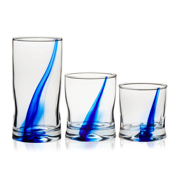 Libbey Blue Ribbon Impressions Glassware - Case of 12 - Size Options
