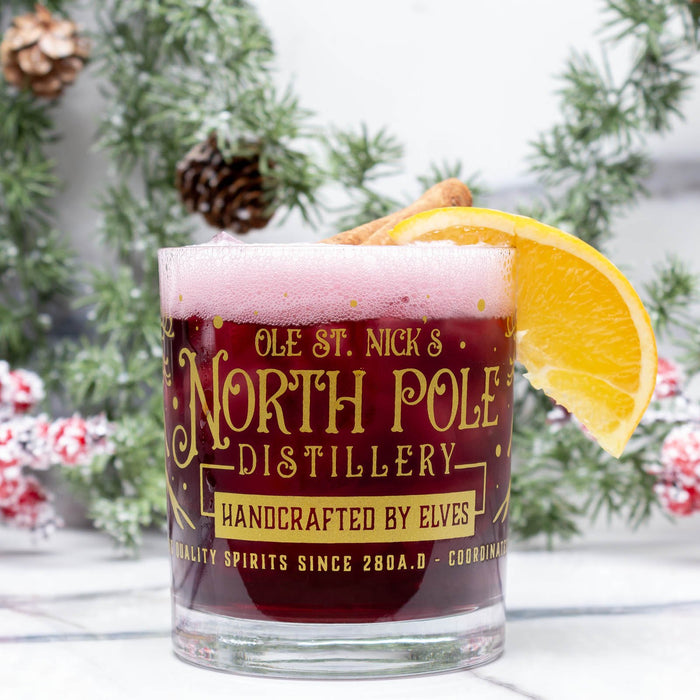 BarConic® Christmas Collection Glassware - North Pole Distillery - 10 Ounce