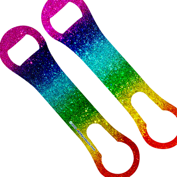 RAINBOW GLITTER V-ROD® BOTTLE OPENER