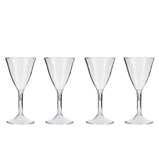 Plastic Martini Shot Glasses - 4 pack - Reusable