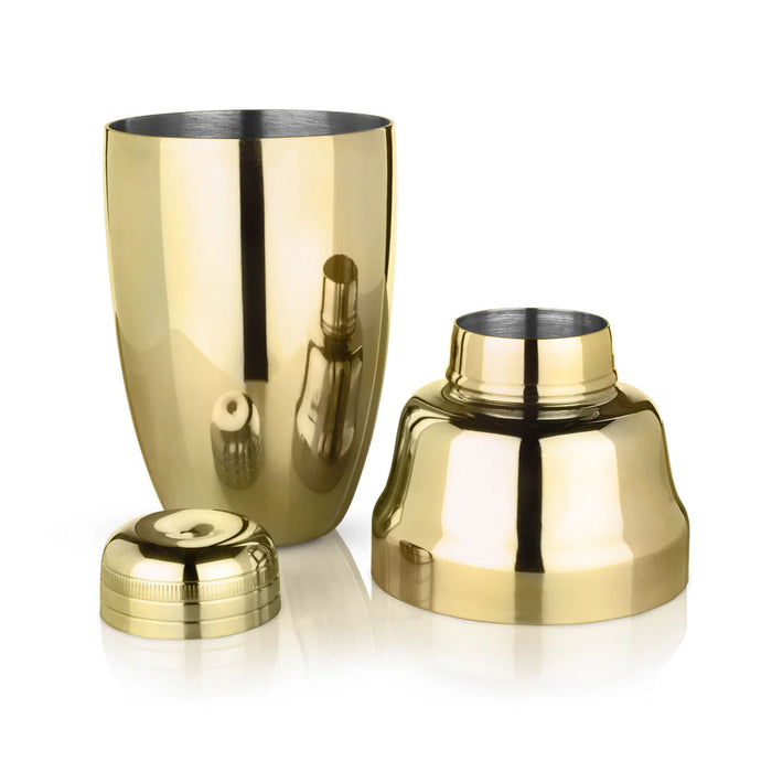 Professional Grade Gold Plated 3 Piece Cobbler Shaker - 17oz