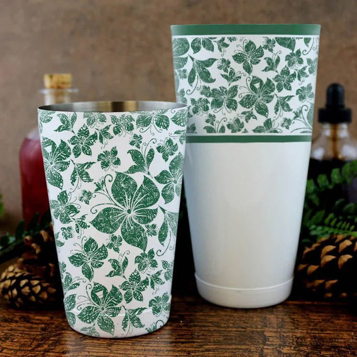 Vintage Grunge Floral Shaker Set - 28 and 18 ounce