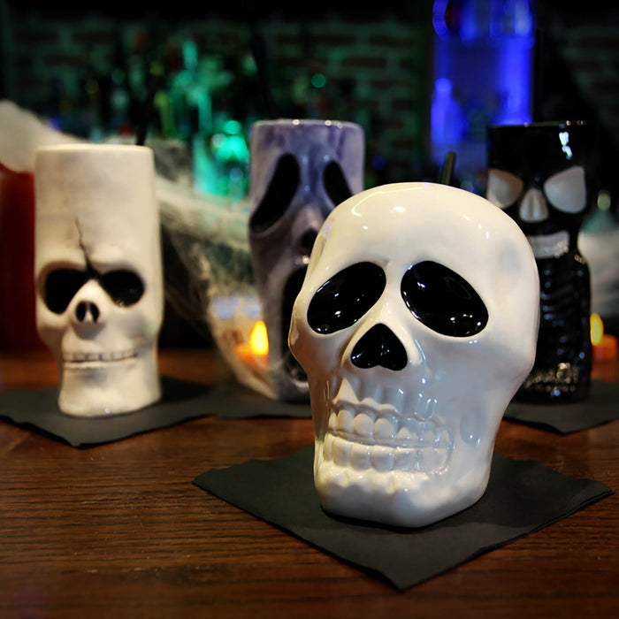Spooky Tiki Mugs Drinkware Package - Set of 4 + FREE Mystery Tiki