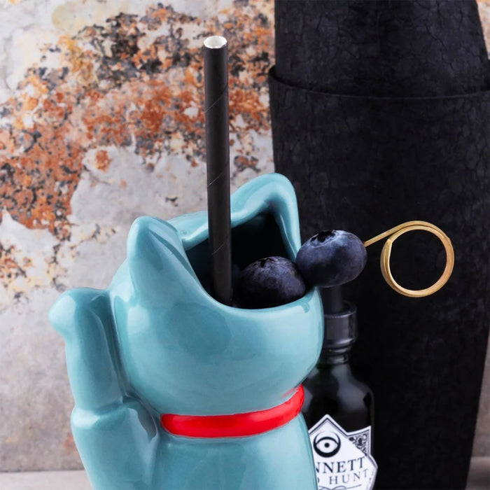 Imprinted BarConic® Tiki Drinkware - Lucky Cat - 14 ounces