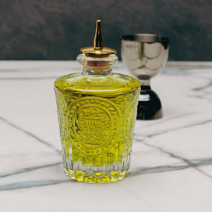 BarConic® Antique Bitters Bottle w/ Gold Plated Dasher Cork - 4 oz