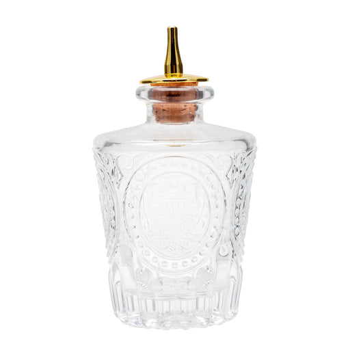 BarConic® Antique Bitters Bottle w/ Gold Plated Dasher Cork - 4 oz