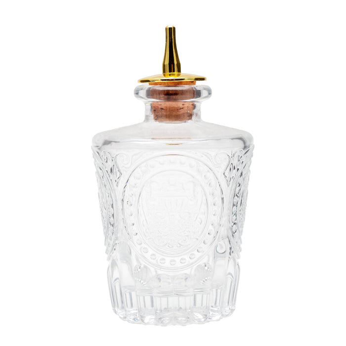 BarConic® Antique Bitters Bottle w/ Gold Plated Dasher Cork - 4 oz