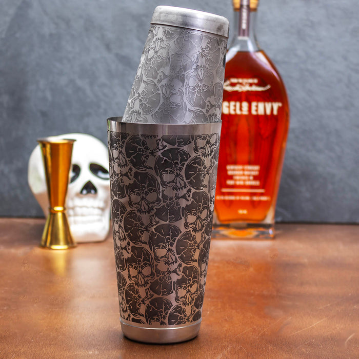 BarConic® Skull Etched Design - 18oz & 30oz Shaker Set