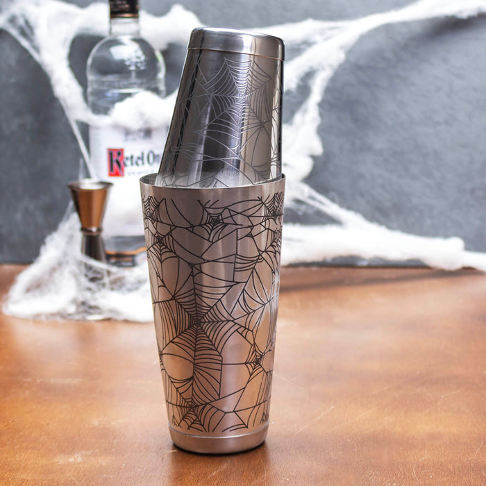BarConic® Spider Web Etched Design - 18oz & 30oz Shaker Set