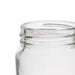 Clear glass jar on a white background