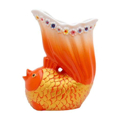 ceramic goldfish tiki mug 