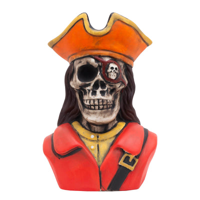 ceramic skeleton pirate tiki mug 