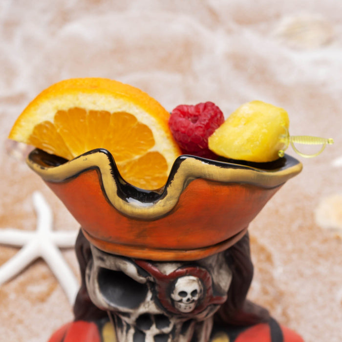 ceramic skeleton pirate tiki mug 