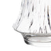 Close-up of a clear glass with textured surface on a white background