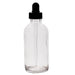 Boston Round Craft Bartending Bottle w/ Dropper - Clear 4oz