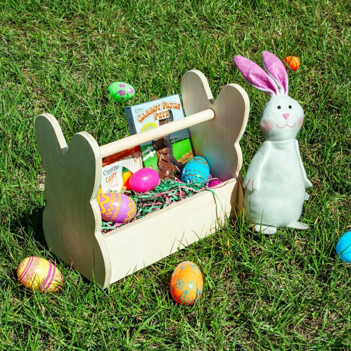 Wooden Bunny Basket - Natural