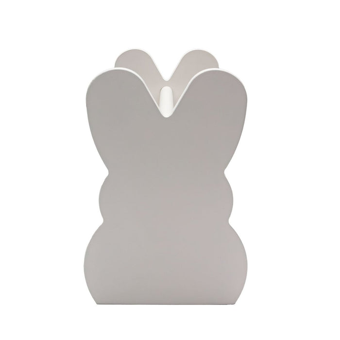 Wooden Bunny Basket - White