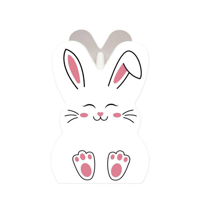 Wooden Bunny Basket - Bunny Face - White Bunny Face