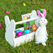 Wooden Bunny Basket - White