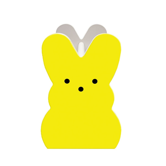 Wooden Bunny Basket - Marshmallow Bunny - Yellow