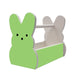 Wooden Bunny Basket - Marshmallow Bunny - Green