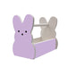 Wooden Bunny Basket - Marshmallow Bunny - Purple