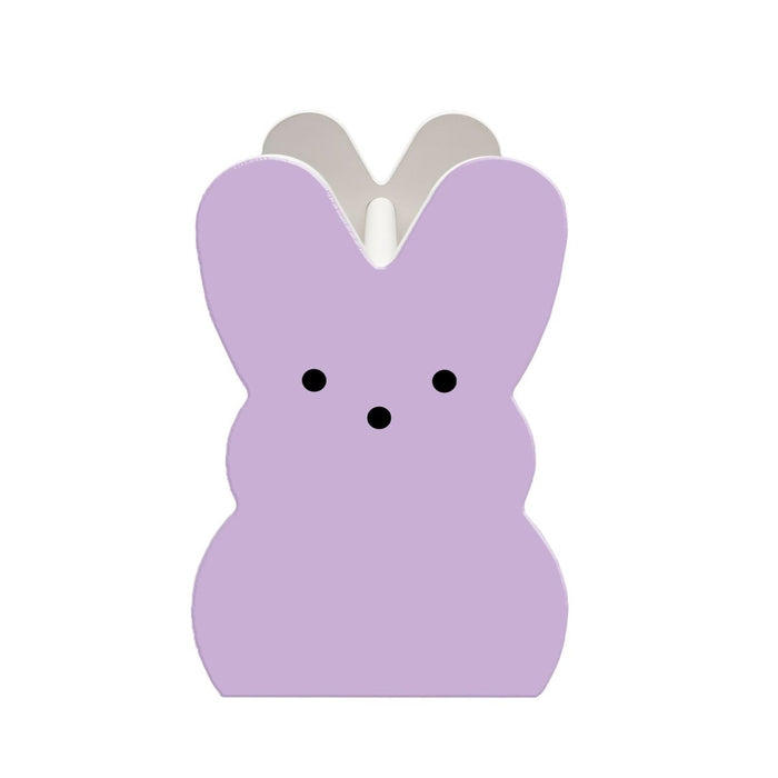 Wooden Bunny Basket - Marshmallow Bunny - Purple