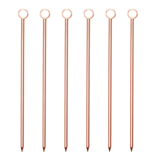 Copper Plated Cocktail Picks - Pack of 6