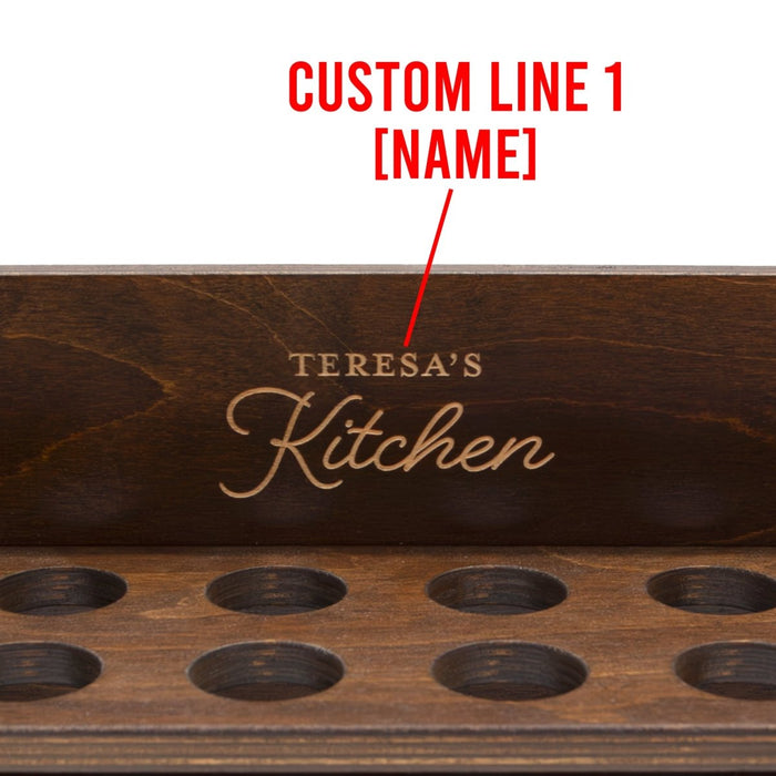 Wooden Egg Holder for 2 Dozen Eggs Dark Walnut Stain With Laser Engraving Customizable Farm Fresh Eggs Handcrafted in the USA for Custom Name