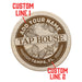 Wooden Round Coasters - Customizable Engraved - Tap House Theme - Set of 4