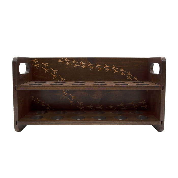 Wooden Egg Holder for 2 Dozen Eggs Dark Walnut Stain With Laser Engraving Local Egg Dealer Handcrafted in the USA empty