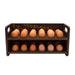 Wooden Egg Holder for 2 Dozen Eggs Dark Walnut Stain With Laser Engraving Local Egg Dealer Handcrafted in the USA with eggs