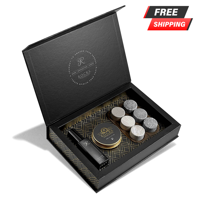 Whiskey Stones & Beard Grooming Kit