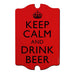 Red pouch with 'Keep Calm and Drink Beer' text on a white background