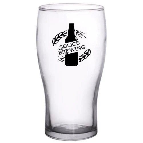 CUSTOMIZABLE - 20oz Imperial Pub Glass- Company1 - 12 Count
